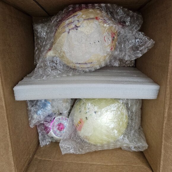 1940s-1950s Painted Glass Christmas Ornaments - Set of 4 - Picture 13 of 15